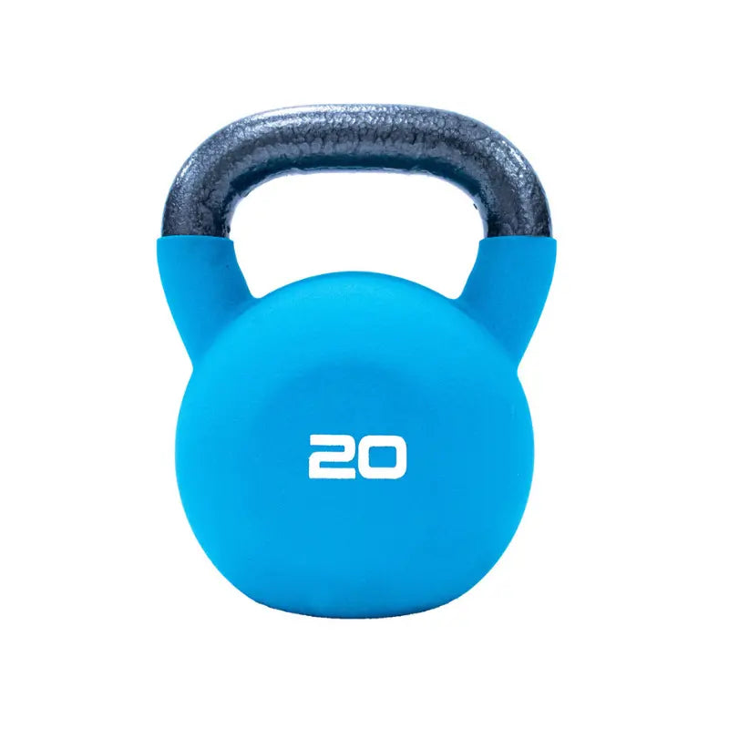 The Jordan JORDAN Neoprene Kettlebell, color-coded in orange with a metal handle and white 24 on the front, is ideal for strength and functional training. Displayed on a white background.