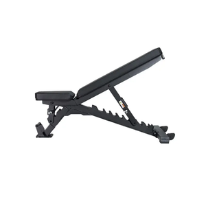The Jordan JORDAN Adjustable Bench – Flat / Incline / Decline (500kg Rated) features a black padded seat and backrest, sturdy metal frame, and commercial-grade design for strength training. Shown set at an incline on a white background.