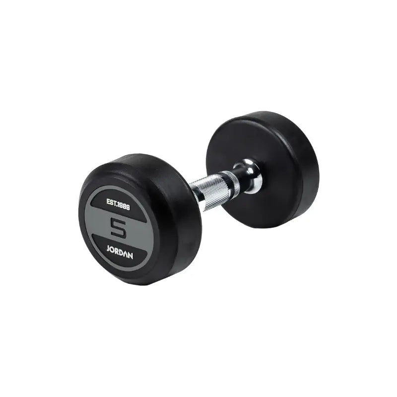 JORDAN Solid Rubber Dumbbells – Commercial-Grade Strength Training Weights - Home Gym Pro