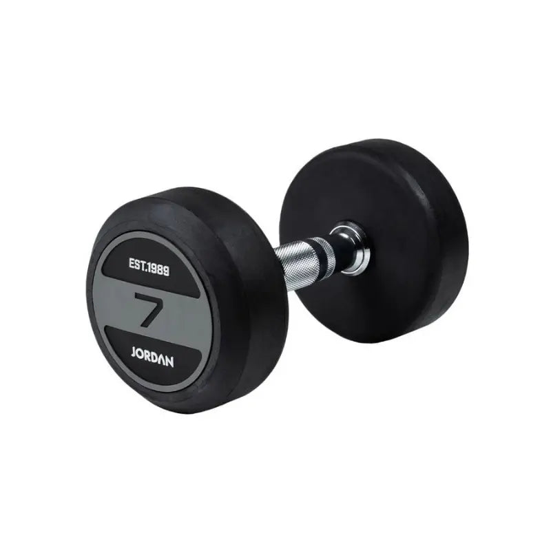JORDAN Solid Rubber Dumbbells – Commercial-Grade Strength Training Weights - Home Gym Pro