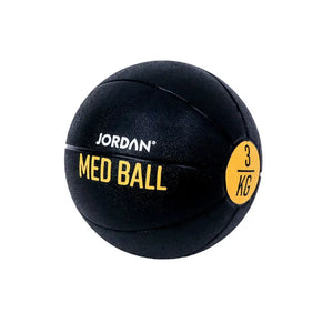 The JORDAN Classic Medicine Ball is a black, durable training tool with “JORDAN” and “MED BALL” in white plus a silver 10 KG panel—ideal for strength workouts and functional training.