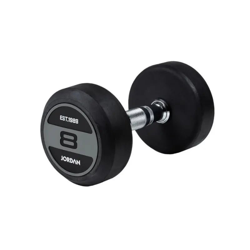JORDAN Solid Rubber Dumbbells – Commercial-Grade Strength Training Weights - Home Gym Pro