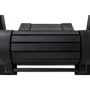The Attack Fitness Run Attack Self-Powered Curved Treadmill, designed for HIIT, endurance, and sprint training, features a black frame and handlebars and is displayed against a plain white background.