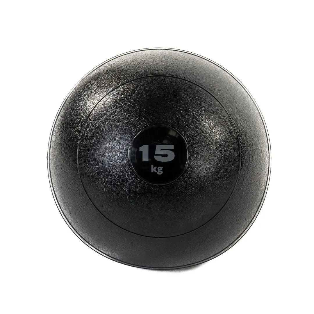 The Attack Fitness Slam Ball, a black textured 3 kg non-bounce weighted ball for functional power and conditioning, is shown from above with 3 kg printed in white at the center against a white background.