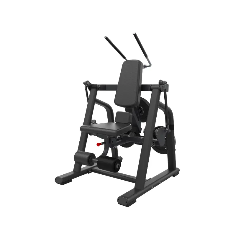 The ATTACK STRENGTH Plate Loaded Abdominal Machine by Attack Fitness features a padded seat and backrest, handles above shoulder height, and a sturdy frame—ideal commercial gym equipment for core isolation and strength training.