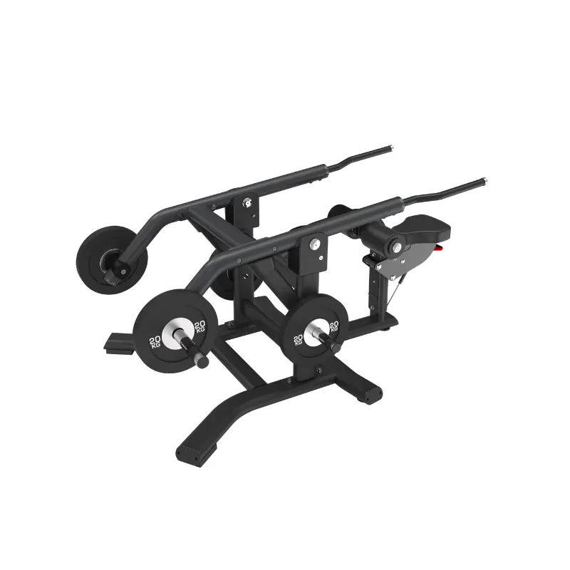 The ATTACK STRENGTH Plate Loaded Tricep Press by Attack Fitness is a black, heavy-duty commercial arm extension machine with padded handles and sturdy metal frame, designed for focused triceps isolation and strength training.