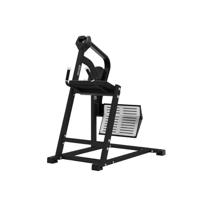 The JORDAN Rear Kickback Machine by Jordan is a black glute isolation trainer with a padded seat, angled foot platform, and handles for posterior chain strength training. Shown on a white background.