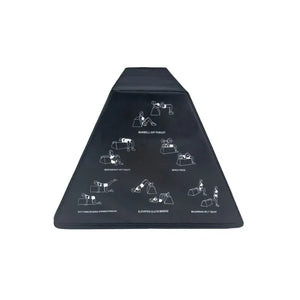 The JORDAN Soft Hip Thrust Bench is a black, rectangular EVA foam platform with the brand name on the side and workout illustrations—ideal for glute and strength exercises like hip thrusts.