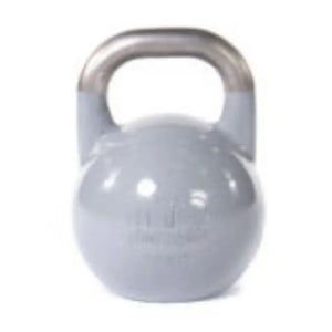 The MYO Strength Competition Kettlebell, made of hollow steel with a 35mm handle and color-coded by weight (4–40kg), is ideal for competition training and available for UK delivery.