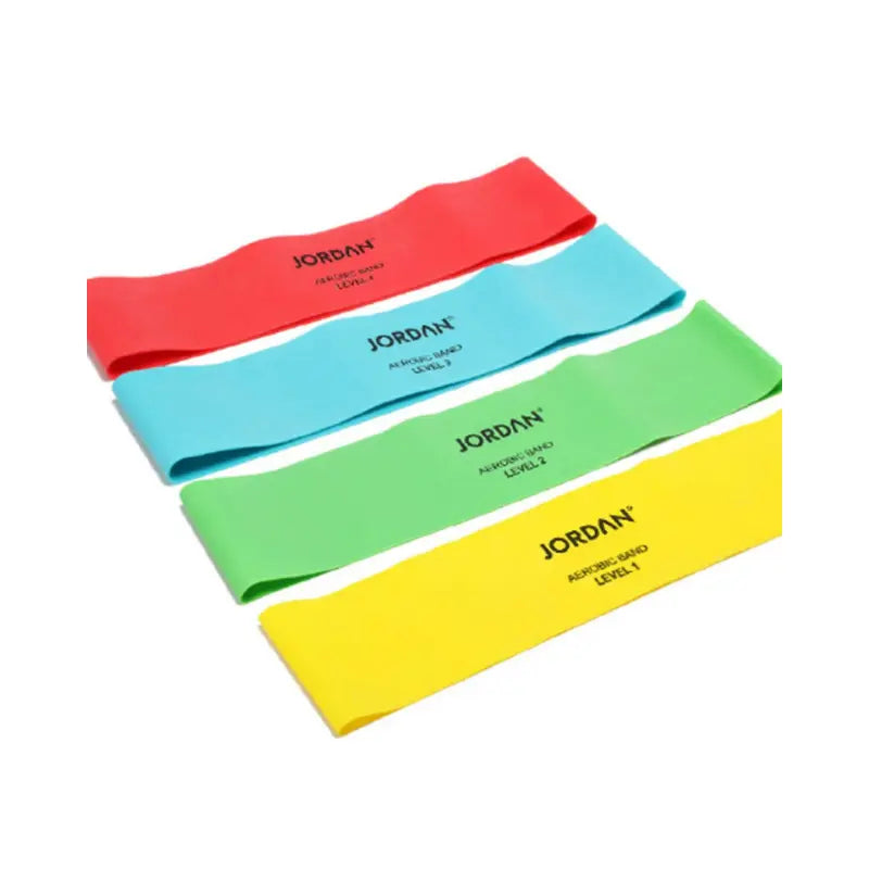 JORDAN Mini Aerobic Band Set – 4 Loop Resistance Bands for Rehab, Mobility & Strength - Home Gym Pro