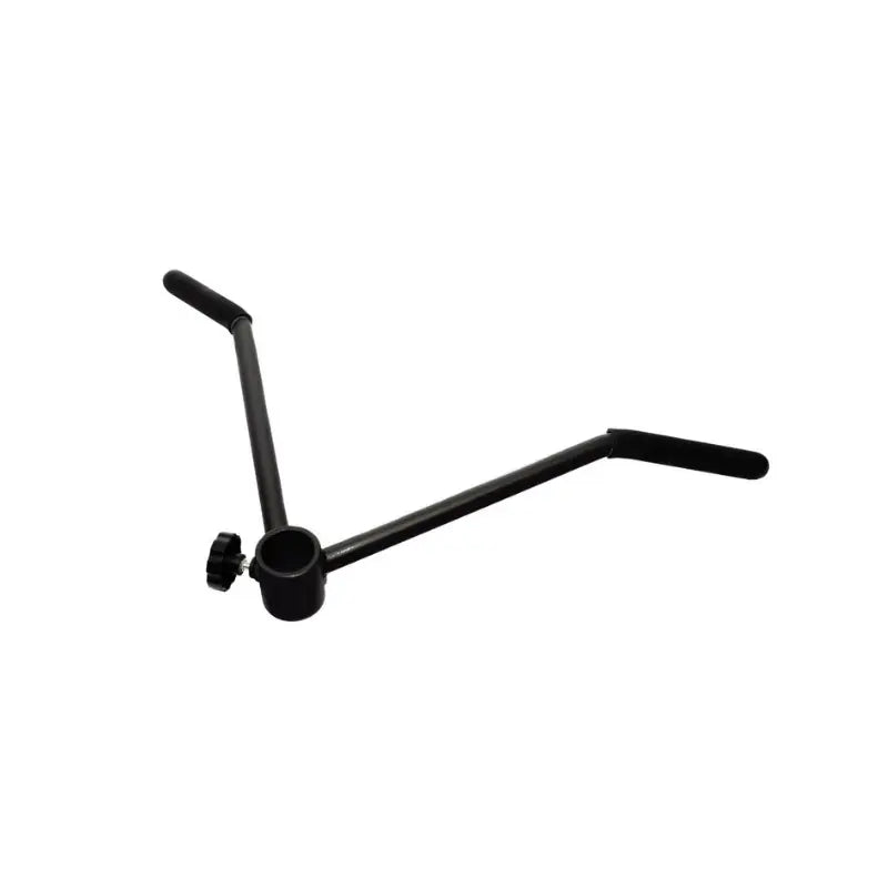 The Jordan Landmine Handle in black features two angled arms with rubber grips and an adjustable central knob—ideal for landmine and Viking press training. Compatible with most landmine attachments.