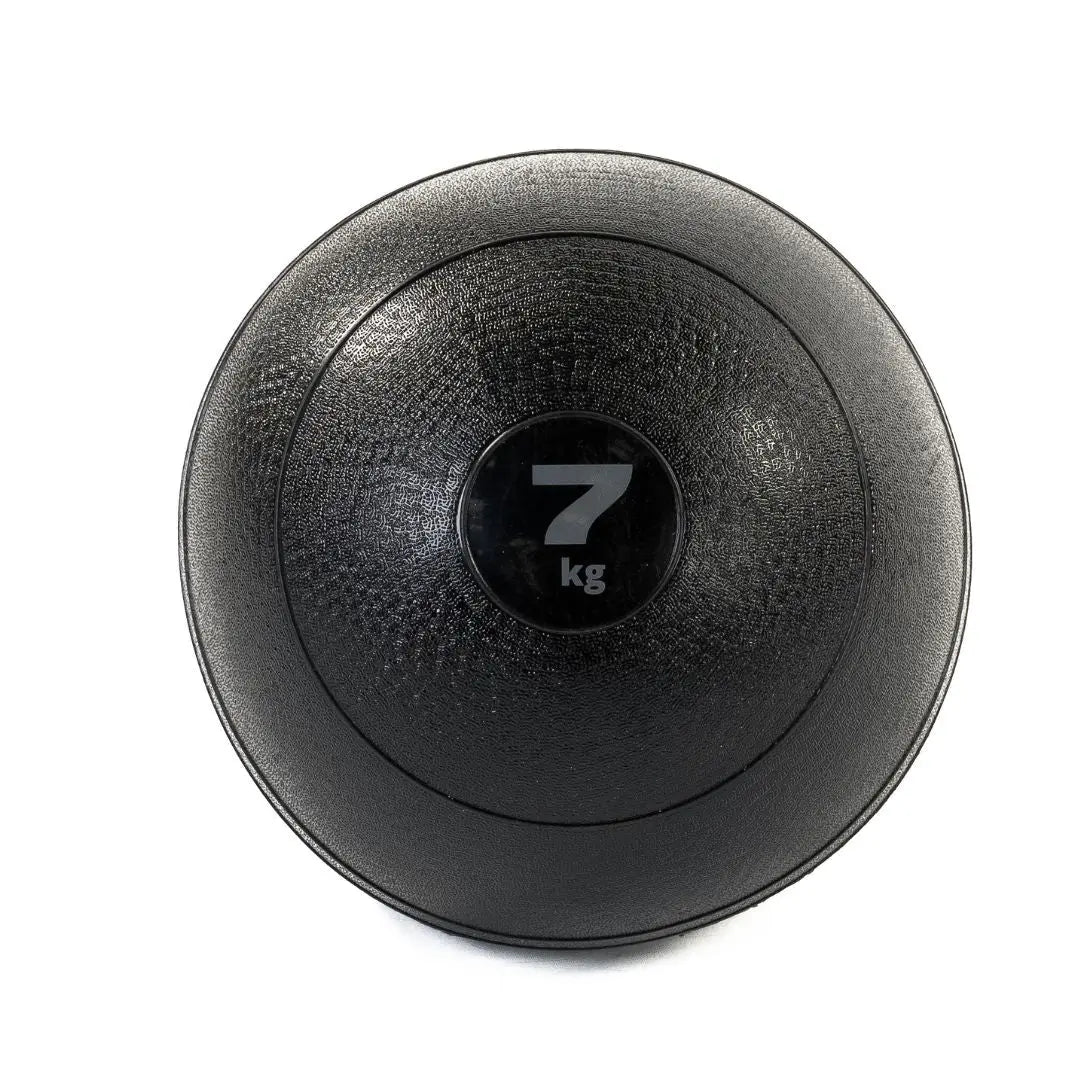 The Attack Fitness Slam Ball, a black textured 3 kg non-bounce weighted ball for functional power and conditioning, is shown from above with 3 kg printed in white at the center against a white background.