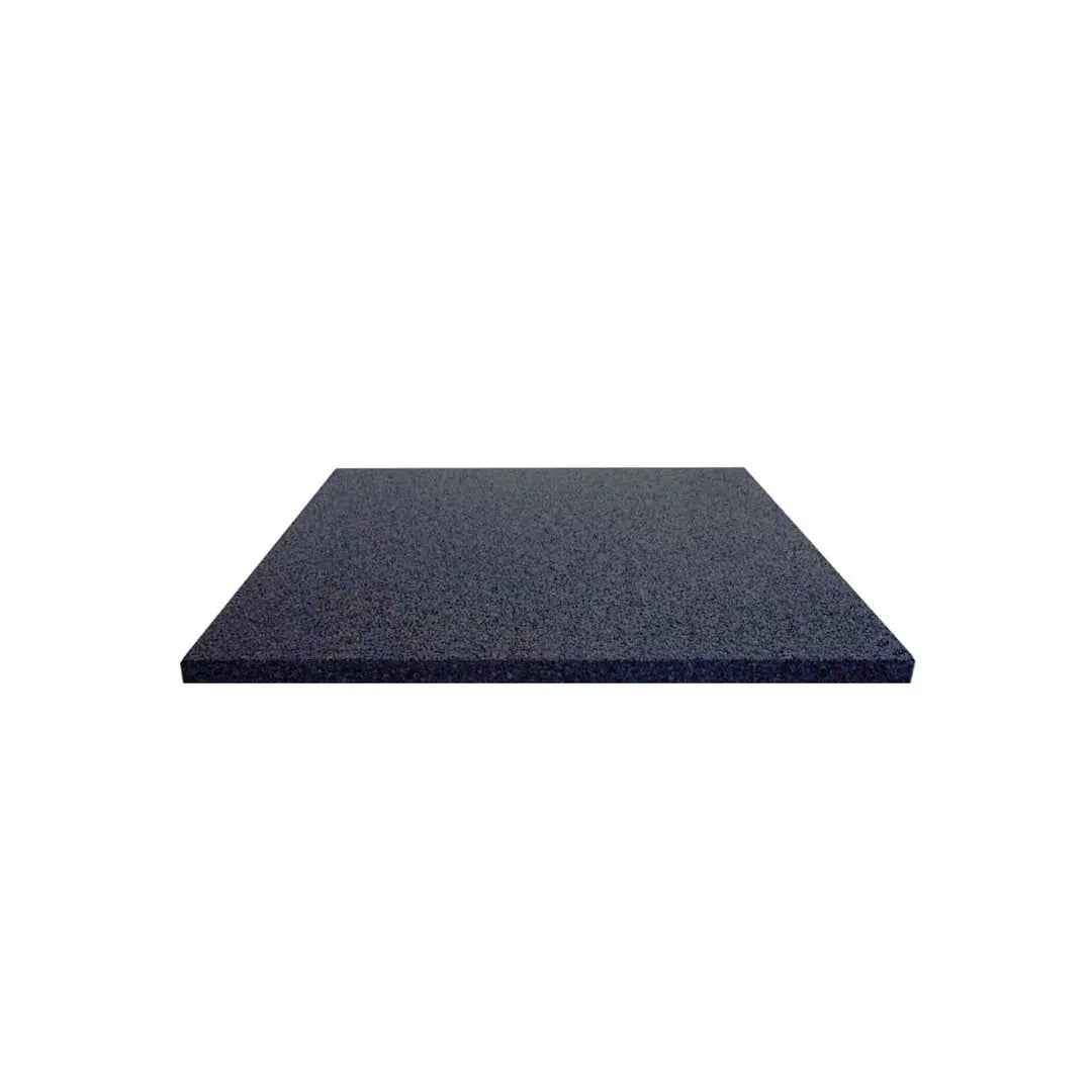 A flat, rectangular, dark gray stone slab is shown against a white background, viewed from a low angle.
