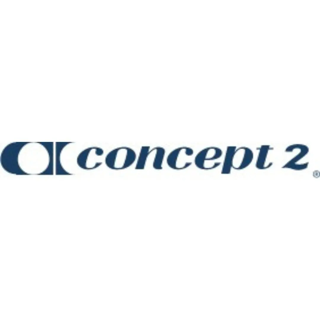 Blue text logo for Concept 2 with a stylized C composed of two semi-circles on either side of a central circle.