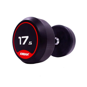 JORDAN Solid Rubber Dumbbells – Premium Weights for Strength & Functional Fitness - Home Gym Pro