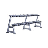 JORDAN - 10 Pair, 2 Tier Dumbbell Rack including Weight Labels (Oval Frame)