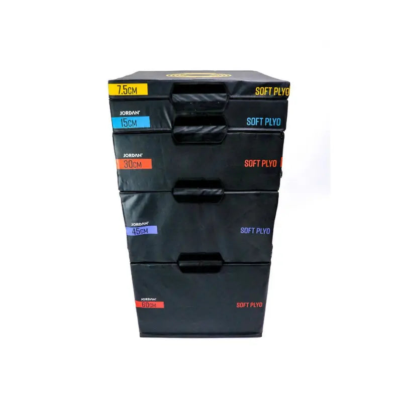 JORDAN Soft Plyo Boxes – Stackable Foam Plyometric Training Platforms - Home Gym Pro