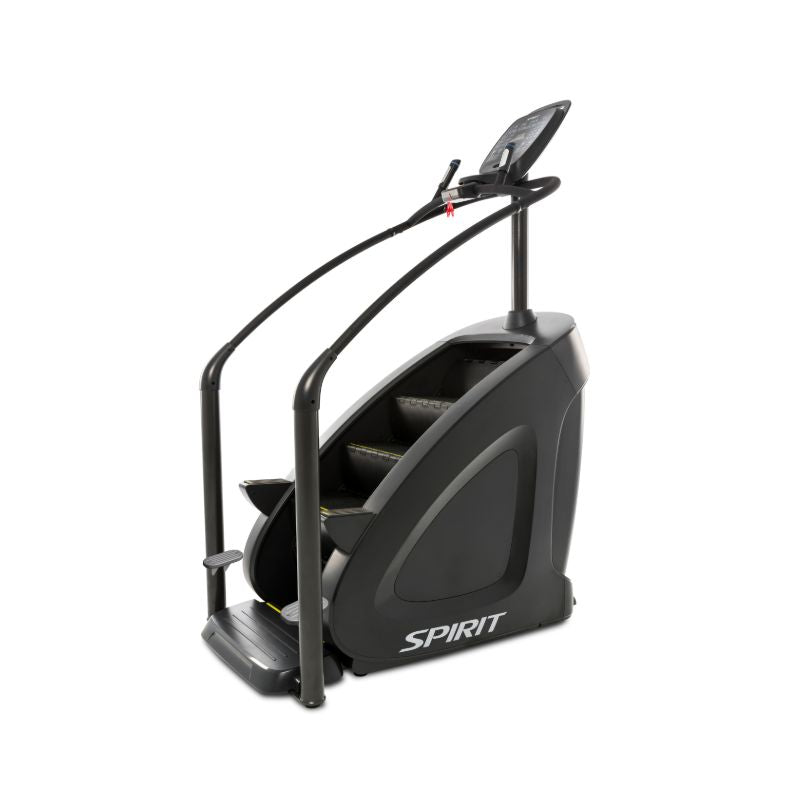 Black  Stair Climber with 'Spirit' branding on a white background
