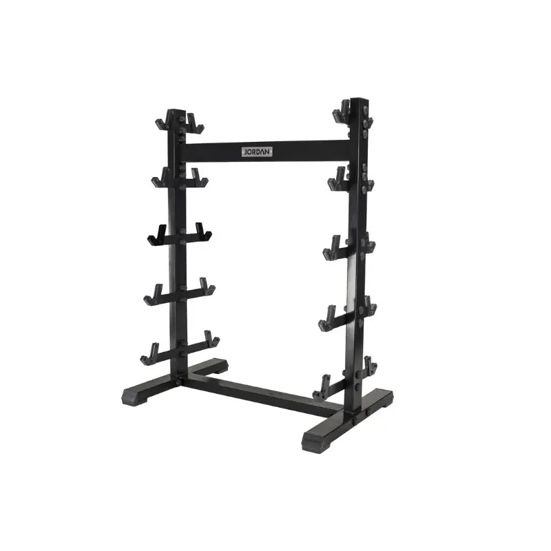 JORDAN Fixed Barbell Rack – Vertical 5-Bar Storage - Home Gym Pro