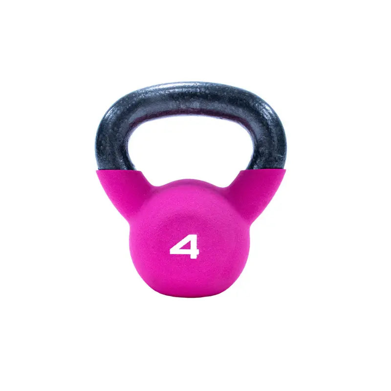 The Jordan JORDAN Neoprene Kettlebell, color-coded in orange with a metal handle and white 24 on the front, is ideal for strength and functional training. Displayed on a white background.