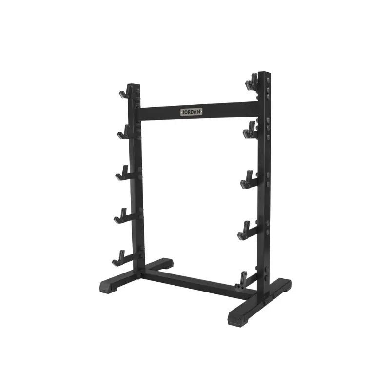 JORDAN Fixed Barbell Rack – Vertical 5-Bar Storage - Home Gym Pro