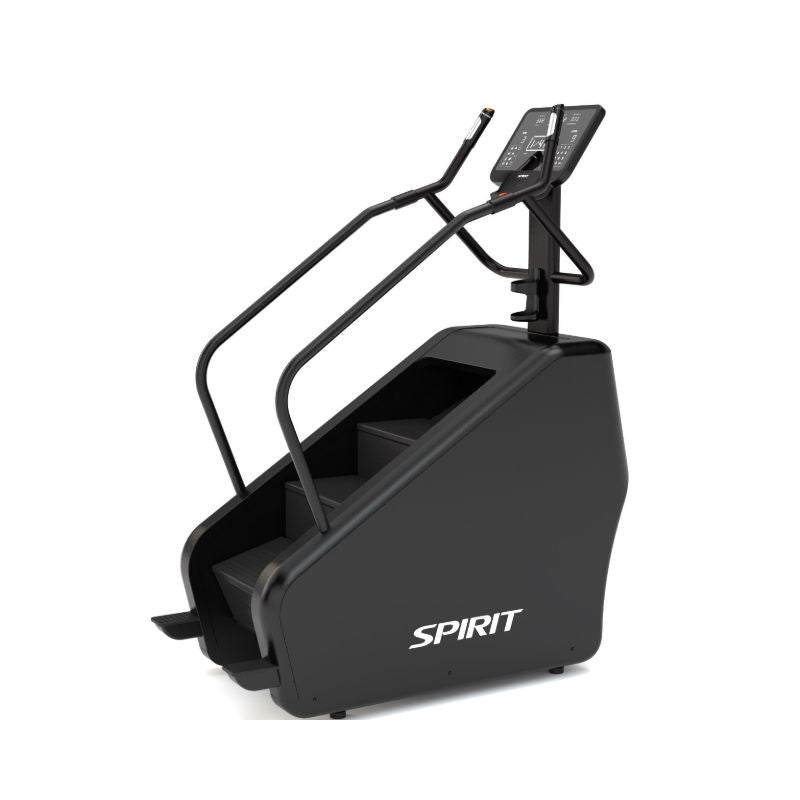 Black  Stair Climber with 'Spirit' branding on a white background
