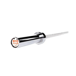 MYO Strength 6ft Olympic Training Bar – 7kg | Aluminium | 2” Plate Compatible | 100lb Max Load MYO Strength
