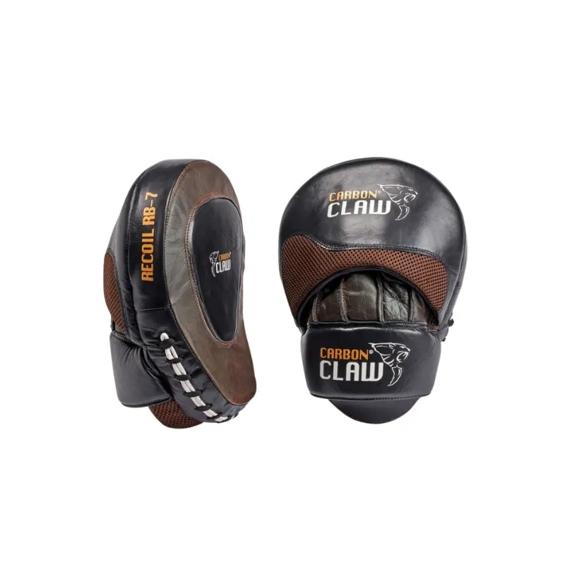 CARBON CLAW - RB‑7 Leather Hook & Jab Pads – Pro Coaching Mitts & Wrist Support - Home Gym Pro