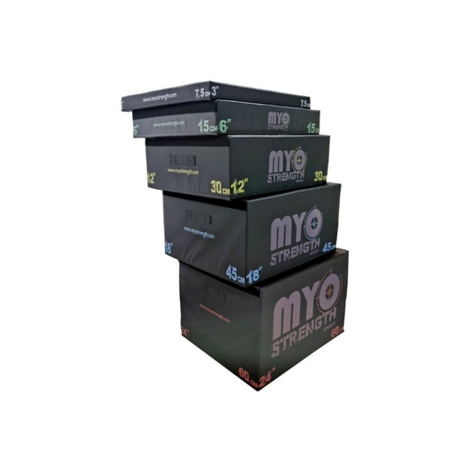 MYO Strength Soft Plyometric Platform Box Set – Stackable 5-Piece Jump Box Kit (7.5–60cm)