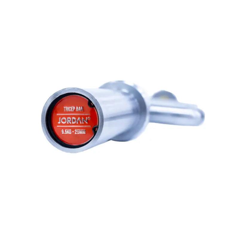 The JORDAN Hammer Curl Bar – Olympic Neutral Grip Barbell by Jordan is a silver, rectangular barbell with parallel handles for weightlifting and strength training, shown on a white background.