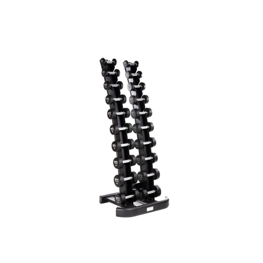 MYO Strength 10 Pair Vertical Curved Dumbbell Rack – Space-Saving Commercial Storage