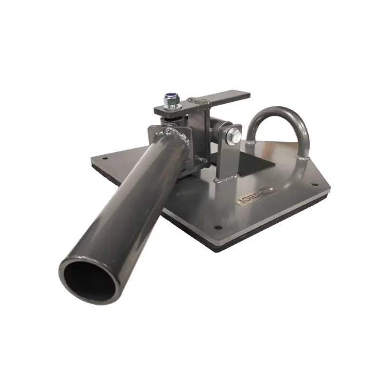 The Jordan JORDAN Multi-Purpose Landmine Trainer in black features an Olympic bar holder, rope anchor, and rotating bracket for functional strength training.