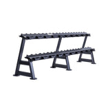 JORDAN - 10 Pair, 2 Tier Dumbbell Rack including Weight Labels (Oval Frame)