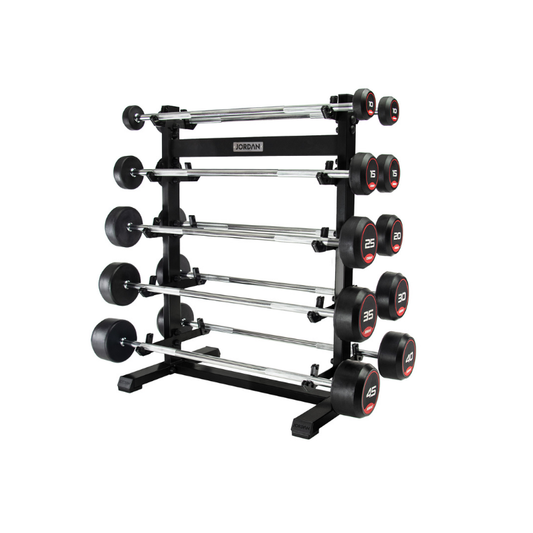 JORDAN Fixed Barbell Rack – Vertical 5-Bar Storage