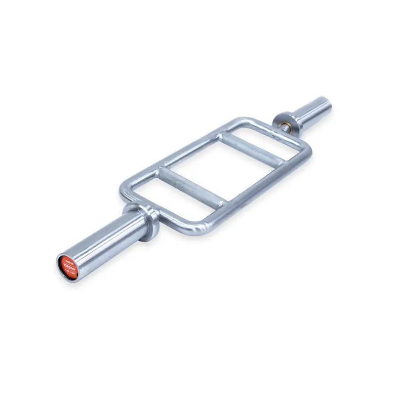 The JORDAN Hammer Curl Bar – Olympic Neutral Grip Barbell by Jordan is a silver, rectangular barbell with parallel handles for weightlifting and strength training, shown on a white background.