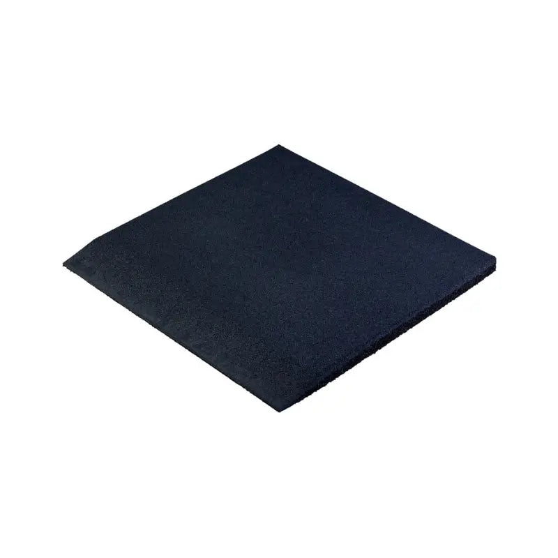 The JORDAN - ACTIV Gym Flooring Rubber Tiles in black, by the brand Jordan, feature a speckled dark gray and black surface resembling granite. They stand upright on a plain white background, perfect for gym equipment protection and noise reduction.