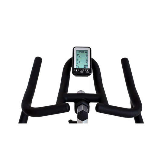 The Attack Fitness B1 Studio Bike is a high-performance indoor cycle with friction resistance, adjustable handlebars and seat, a front flywheel, and sturdy supports—perfect for intense studio workouts.