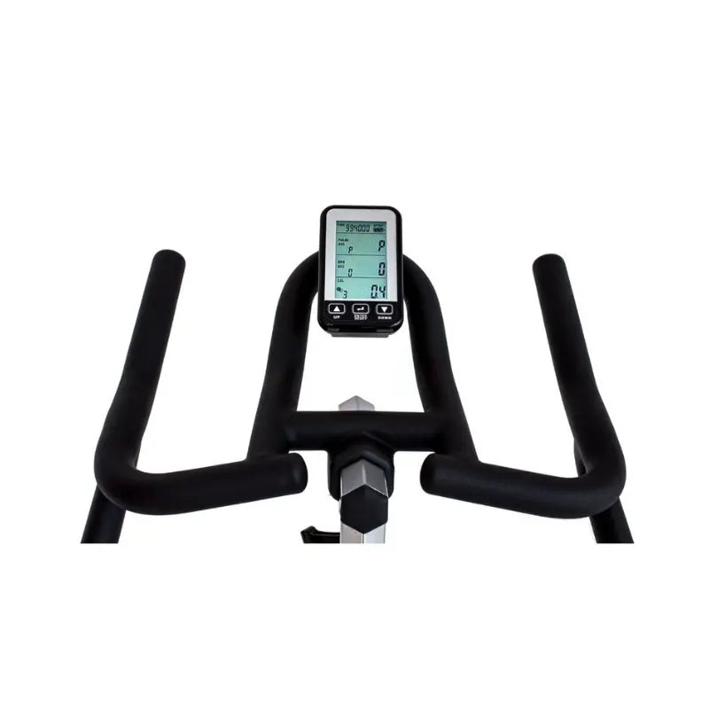 The Attack Fitness B1 Studio Bike is a high-performance indoor cycle with friction resistance, adjustable handlebars and seat, a front flywheel, and sturdy supports—perfect for intense studio workouts.