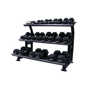 JORDAN Hex Dumbbell Storage Rack – Two & Three Tier Options - Home Gym Pro