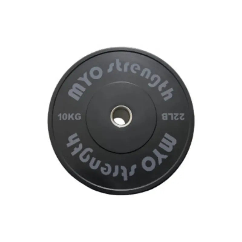 MYO Strength Olympic Black Bumper Plates – Solid Rubber Weight Plates (5kg–20kg) MYO Strength