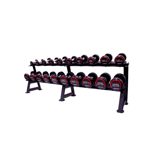 JORDAN 2-Tier Heavy-Duty Steel Dumbbell Storage Rack – 10 Pair