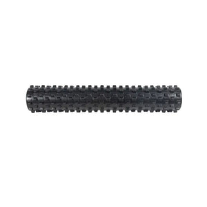 The Jordan Deep Tissue Foam Roller – High-Density Recovery Tool in black, featuring a grid pattern, is shown on a white background—perfect for muscle massage, physical therapy, and recovery.