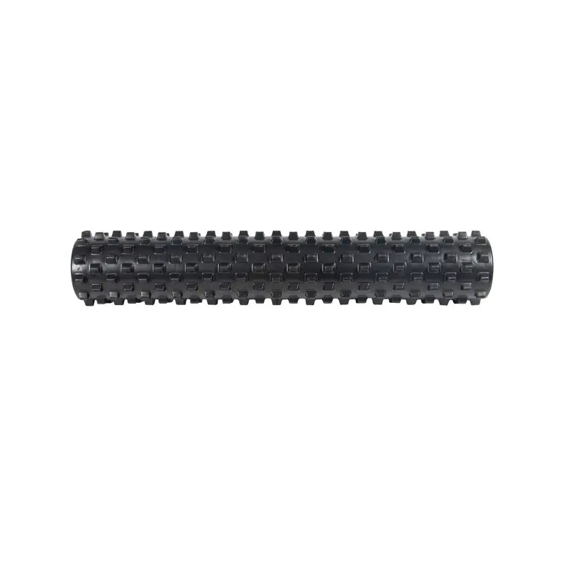 The Jordan Deep Tissue Foam Roller – High-Density Recovery Tool in black, featuring a grid pattern, is shown on a white background—perfect for muscle massage, physical therapy, and recovery.