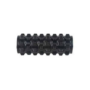 The Jordan Deep Tissue Foam Roller – High-Density Recovery Tool in black, featuring a grid pattern, is shown on a white background—perfect for muscle massage, physical therapy, and recovery.