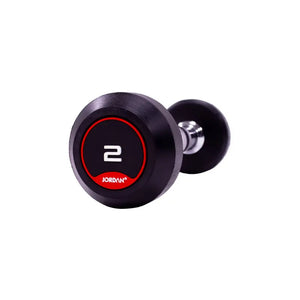JORDAN Solid Rubber Dumbbells – Premium Weights for Strength & Functional Fitness - Home Gym Pro