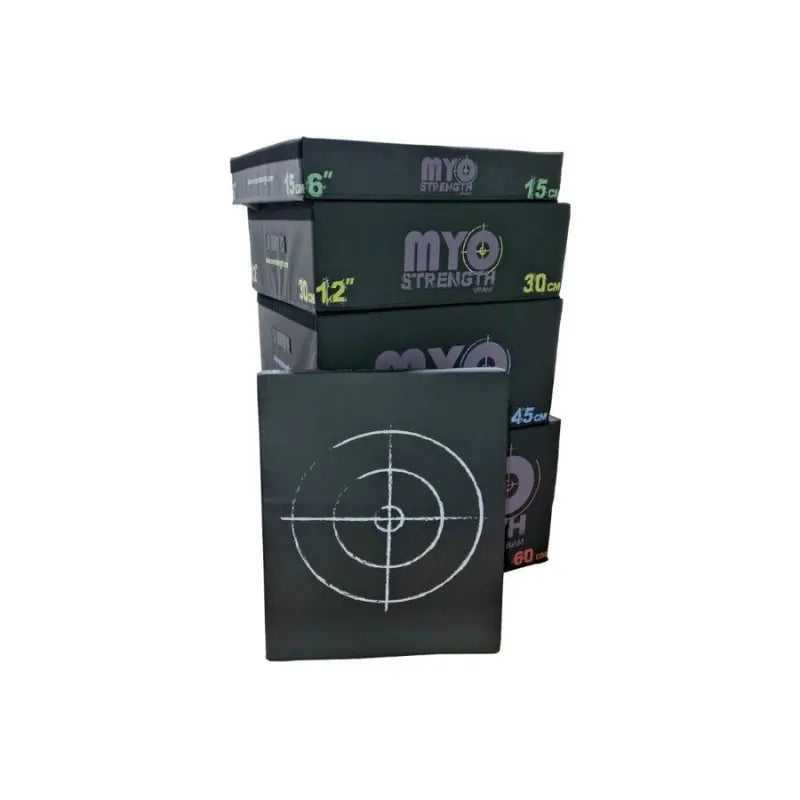 MYO Strength Soft Plyometric Platform Box Set – Stackable 5-Piece Jump Box Kit (7.5–60cm) MYO Strength