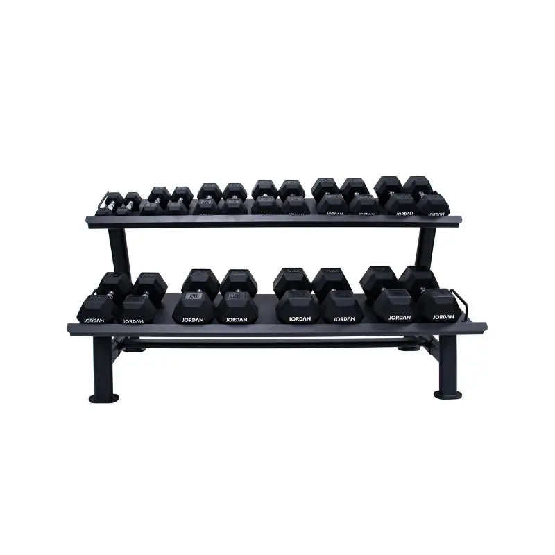 JORDAN Hex Dumbbell Storage Rack – Two & Three Tier Options - Home Gym Pro