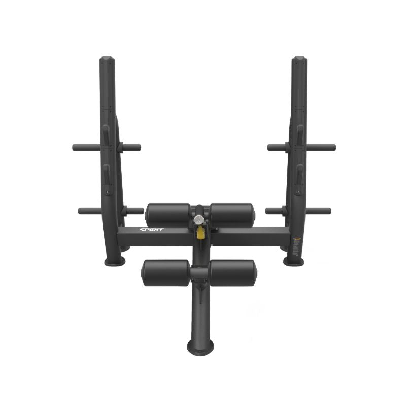 Black weight lifting rack on a white background