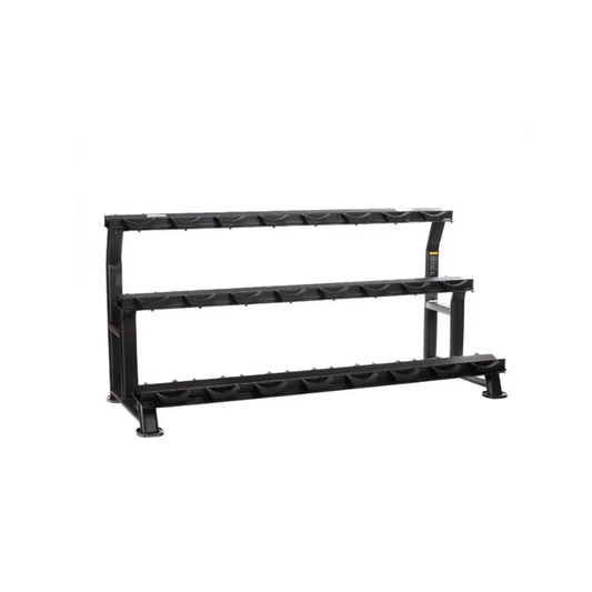 Metal shelf with multiple compartments on a white background