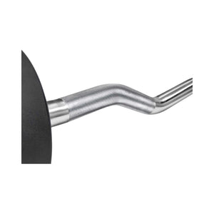 Close up of a fixed "Spirit " barbell with knurl 